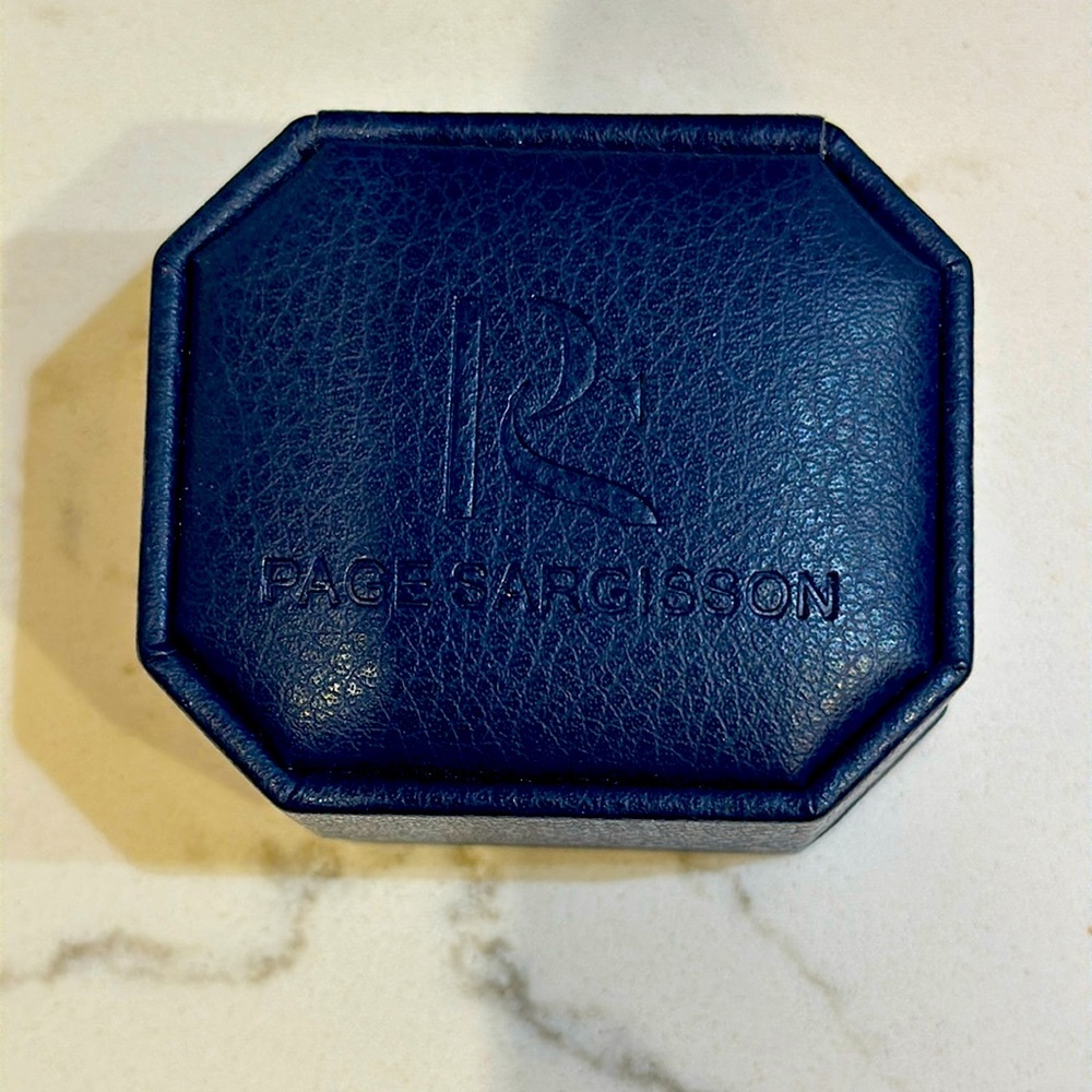 Page Sargisson Leather Earring Box - 2 1/4 x 2 x 1 1/2